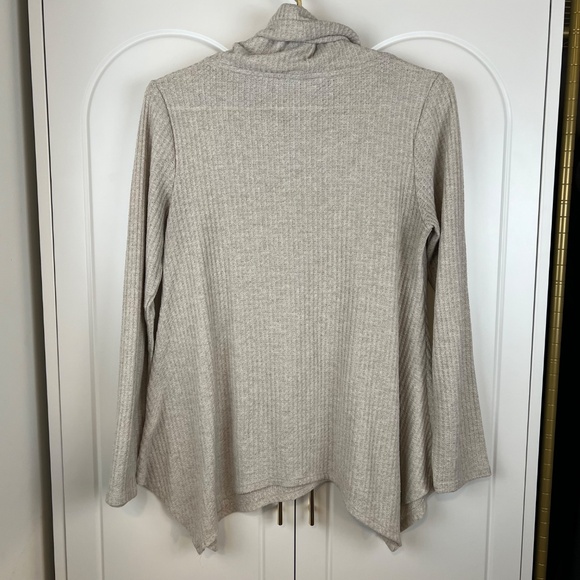 Sonoma Women's Cowl neck Waffle Weave Top - Cream - Picture 3 of 8